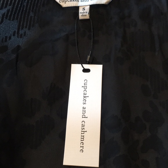 NWT cupcakes and cashmere Sheer Long Sleeve Bodysuit